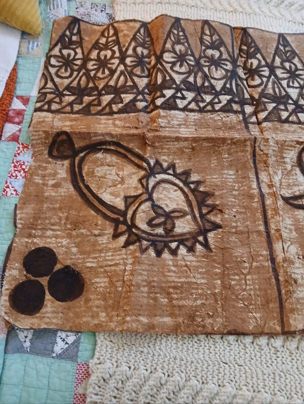 Authentic Vintage Tongan Tapa Cloth 1960's Vintage 36